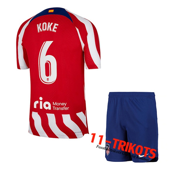 Atletico Madrid (KOKE #6) Kinder Heimtrikot 2022/23