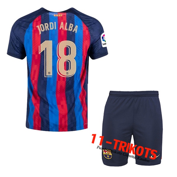 FC Barcelona (JORDI ALBA #18) Kinder Heimtrikot 2022/23