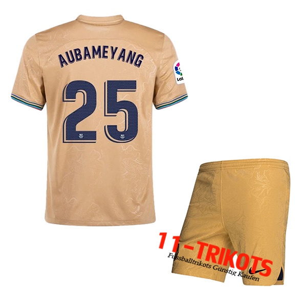 FC Barcelona (AUBAMEYANG #25) Kinder Auswärtstrikot 2022/23