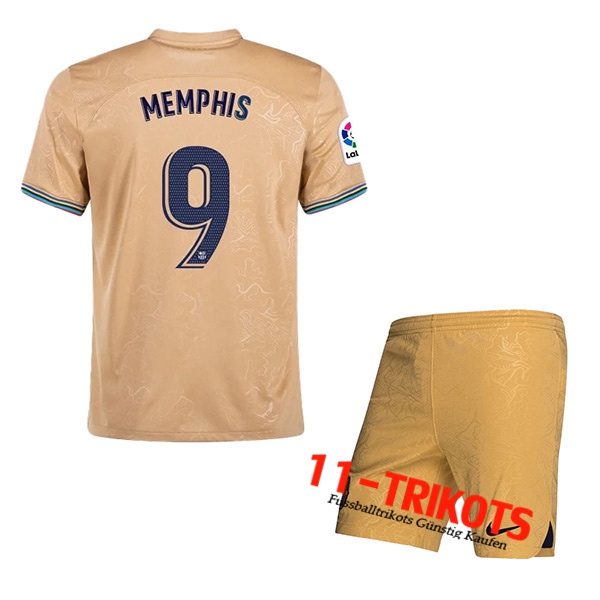 FC Barcelona (MEMPHIS #9) Kinder Auswärtstrikot 2022/23