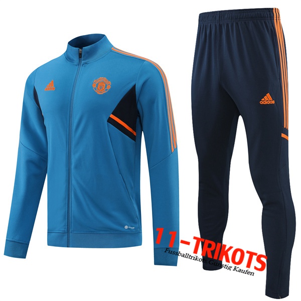 Manchester United Trainingsanzug (Jacke) Blau 2022/2023