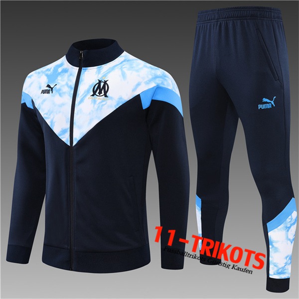 Marseille Trainingsanzug (Jacke) Kinder Navy blau/Weiß 2022/2023