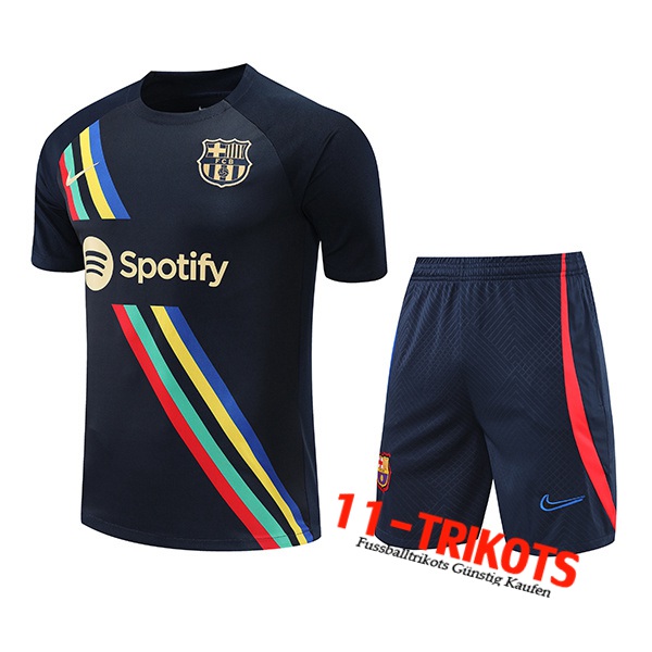 FC Barcelona Trainingstrikot + Shorts Schwarz 2022/2023