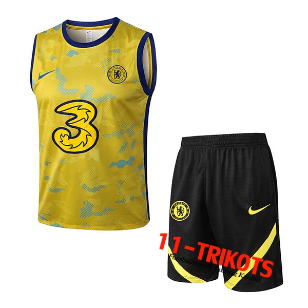 FC Chelsea Trainings-Tanktop + Shorts Gelb 2022/2023