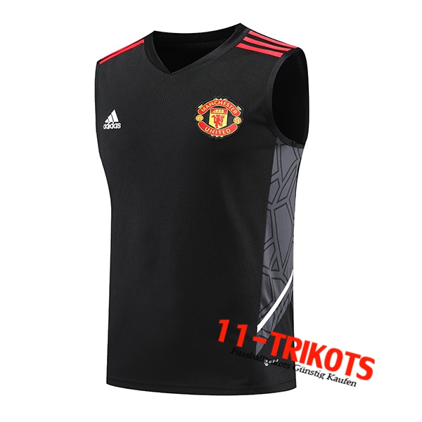 Manchester United Trainings-Tanktop Schwarz/Grau 2022/2023