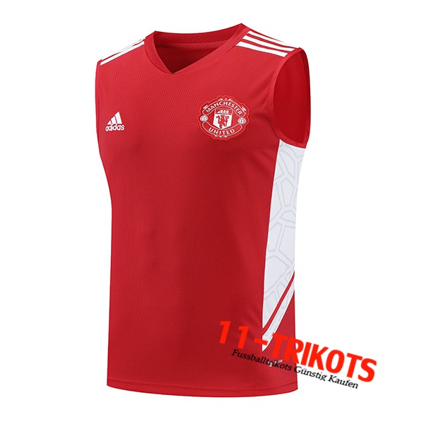 Manchester United Trainings-Tanktop Weiß/Rot 2022/2023