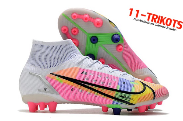 Nike Fussballschuhe Superfly 8 Pro AG Weiß/Rosa