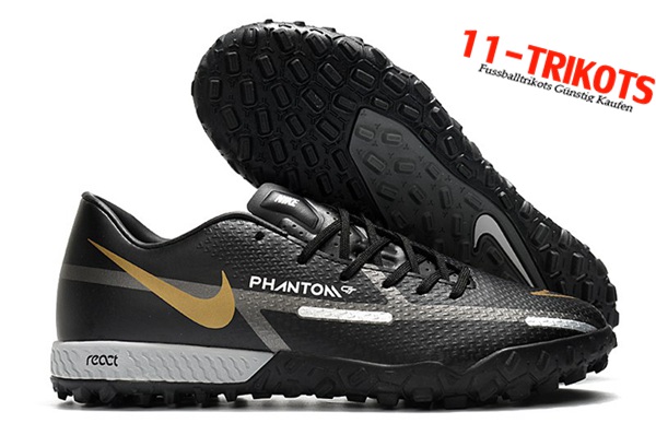 Nike Fussballschuhe React Phantom GT2 Pro TF Schwarz