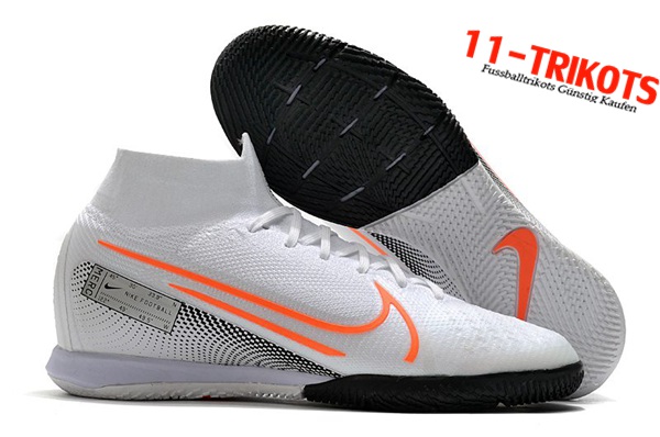 Nike Fussballschuhe Mercurial Superfly 7 Elite MDS IC Weiß