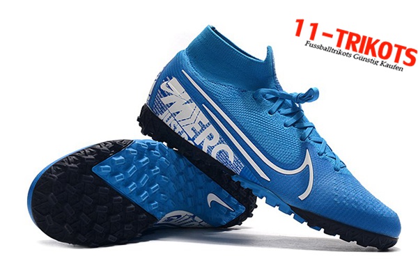 Nike Fussballschuhe Mercurial Superfly 7 Elite MDS TF Blau