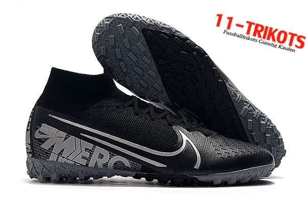 Nike Fussballschuhe Mercurial Superfly 7 Elite MDS TF Schwarz