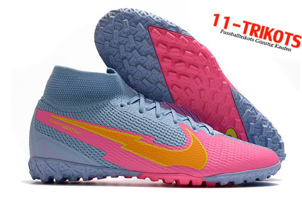 Nike Fussballschuhe Mercurial Superfly 7 Elite MDS TF Rosa/Blau