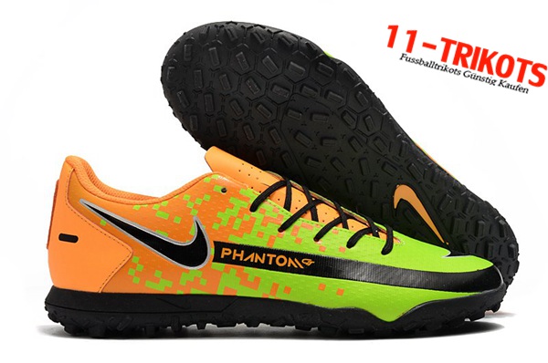 Nike Fussballschuhe Phantom GT Club TF Orange/Grün