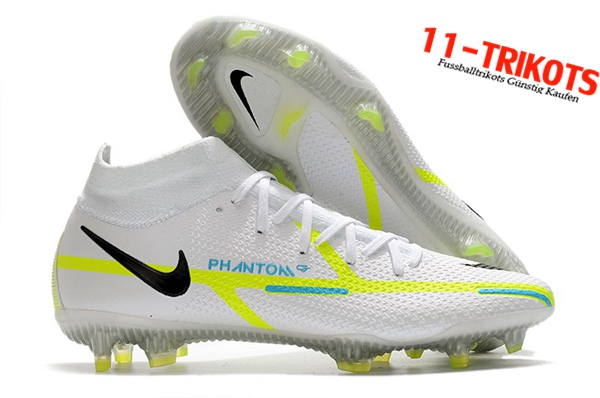 Nike Fussballschuhe Phantom GT2 Dynamic Fit Elite FG Weiß/Grün