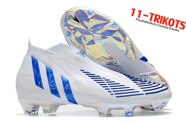 Adidas Fussballschuhe Predator Edge+ FG Weiß/Blau