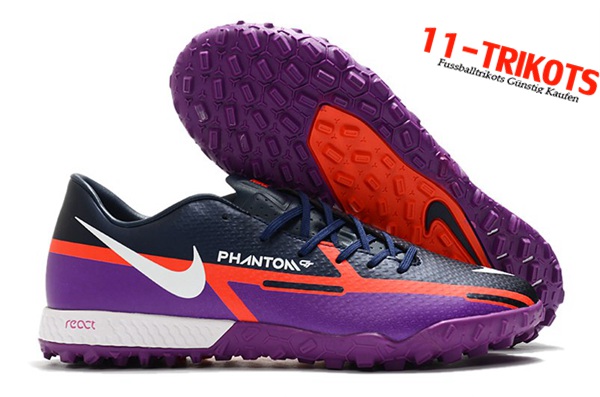 Nike Fussballschuhe React Phantom GT2 Pro TF lila/Blau