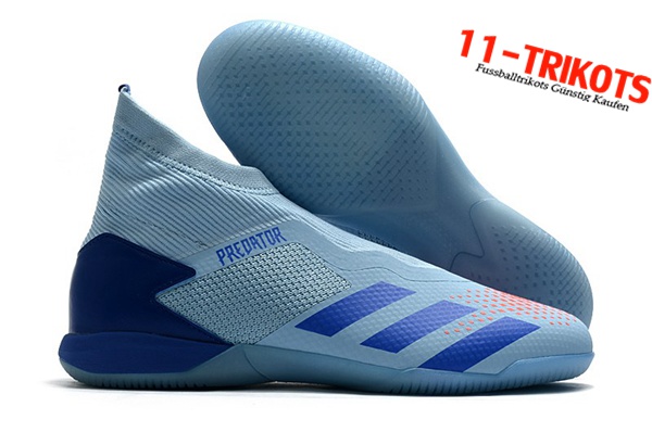 Adidas Fussballschuhe PREDATOR 20.3 Laceless IN Hellblau