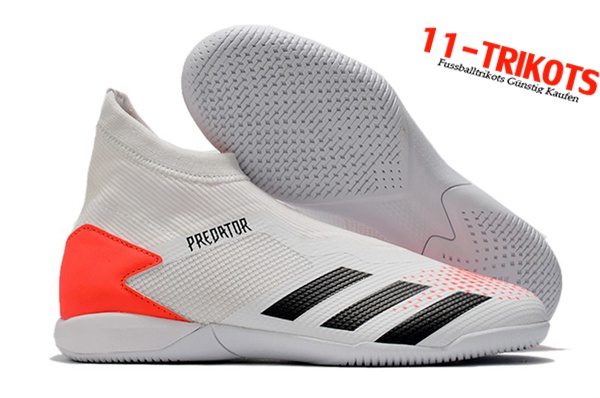 Adidas Fussballschuhe PREDATOR 20.3 Laceless IN Weiß