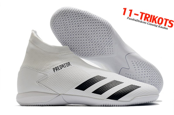 Adidas Fussballschuhe PREDATOR 20.3 Laceless IN Weiß