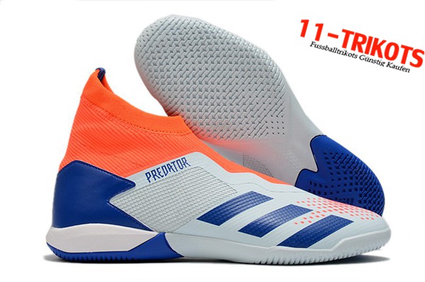 Adidas Fussballschuhe PREDATOR 20.3 Laceless IN Grau/Orange