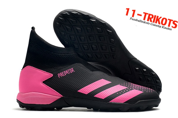 Adidas Fussballschuhe Predator 20.3 Laceless TF Schwarz/Rosa