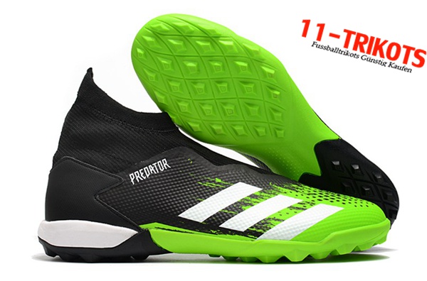 Adidas Fussballschuhe Predator 20.3 Laceless TF Schwarz/Grün