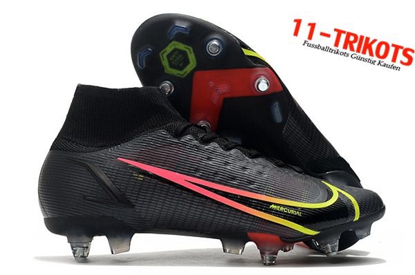 Nike Fussballschuhe Mercurial Superfly VIII Elite SG PRO Anti Clog Schwarz