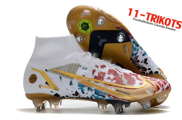 Nike Fussballschuhe Mercurial Superfly VIII Elite SG PRO Anti Clog Weiß