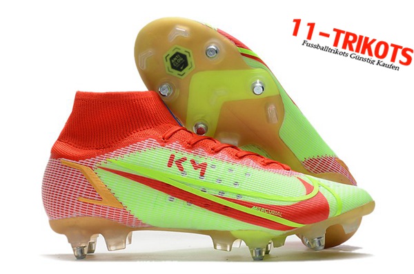 Nike Fussballschuhe Mercurial Superfly VIII Elite SG PRO Anti Clog Rot/Grün