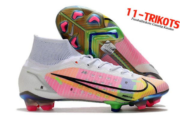 Nike Fussballschuhe Superfly 8 Elite FG Weiß/Rosa