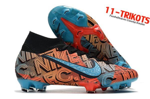 Nike Fussballschuhe Mercurial Superfly VII Elite FG Orange/Blau