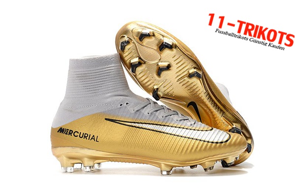 Nike Fussballschuhe Mercurial Superfly CR7 Quinto Triunfo FG Golden