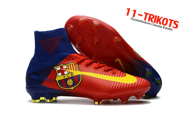 Nike Fussballschuhe Mercurial Superfly V‘’Barcelona ‘’FG Rot/Blau