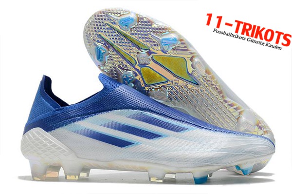 Adidas Fussballschuhe X Speedflow+ FG Blau/Weiß