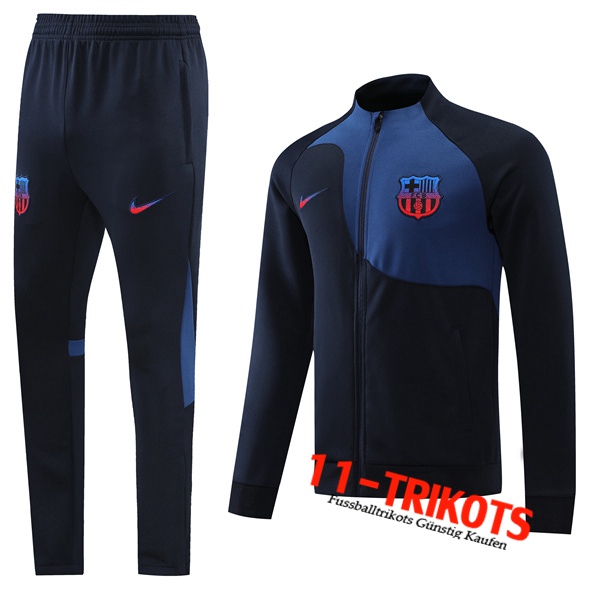 FC Barcelona Trainingsanzug (Jacke) Schwarz/Blau 2022/2023