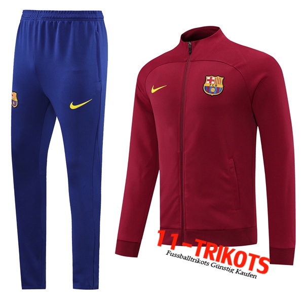 FC Barcelona Trainingsanzug (Jacke) Rot Dunkel 2022/2023