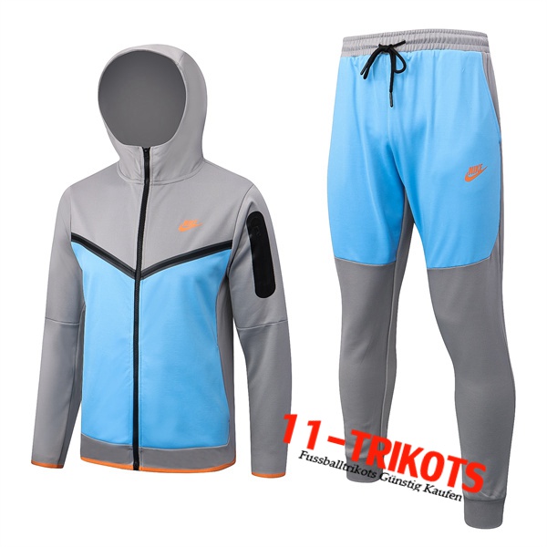 NIKE Trainingsanzug Mit Kapuze Blau/Grau 2022/2023