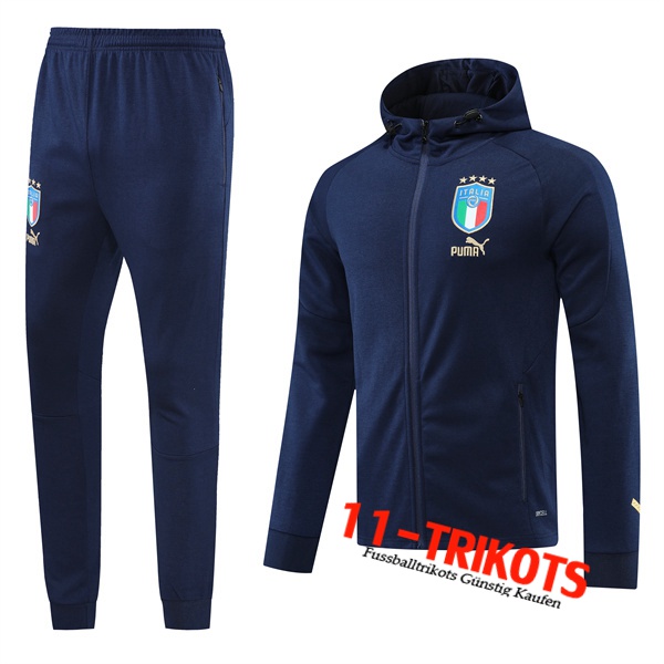 Italien Trainingsanzug Mit Kapuze Blau Marin 2022/2023