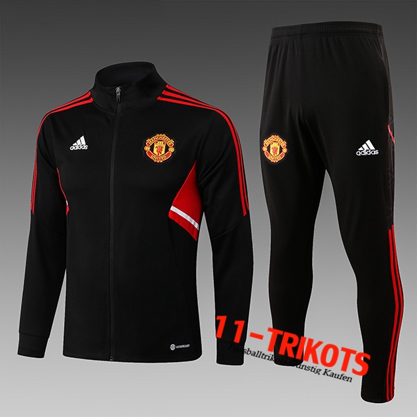 Manchester United Trainingsanzug (Jacke) Kinder Schwarz 2022/2023