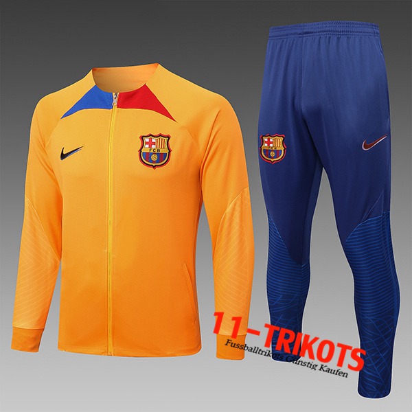 FC Barcelona Trainingsanzug (Jacke) Kinder Gelb 2022/2023