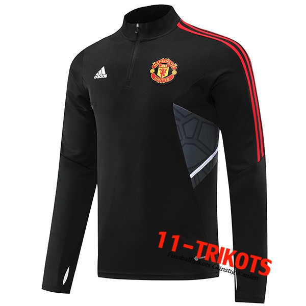 Manchester United Training Sweatshirt Schwarz/Grau 2022/2023