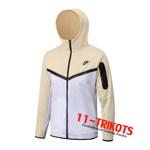 NIKE Trainingsjacke Mit Kapuze Weiß/Gelb 2022/2023