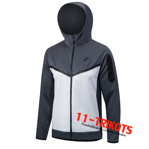 NIKE Trainingsjacke Mit Kapuze Grau/Weiß 2022/2023