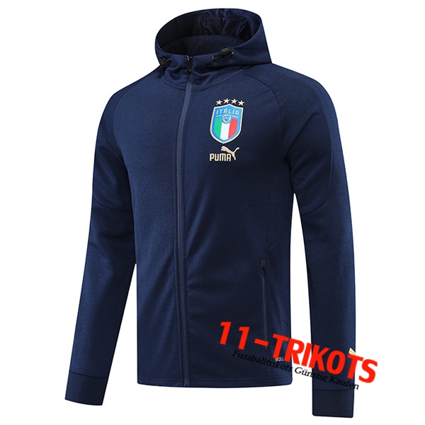 Italien Trainingsjacke Mit Kapuze Blau Marin 2022/2023