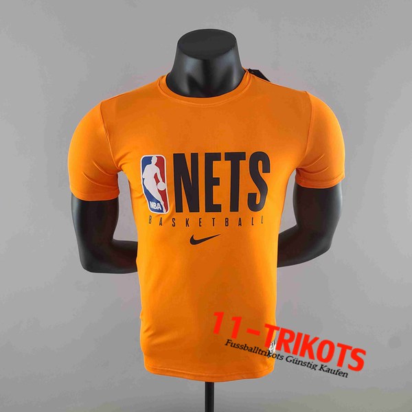 NBA T-Shirt Schwarz Orange #K000229