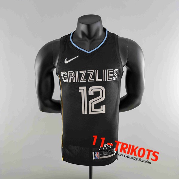 Memphis Grizzlies (MORANT #12) Trikots Schwarz Honor Edition