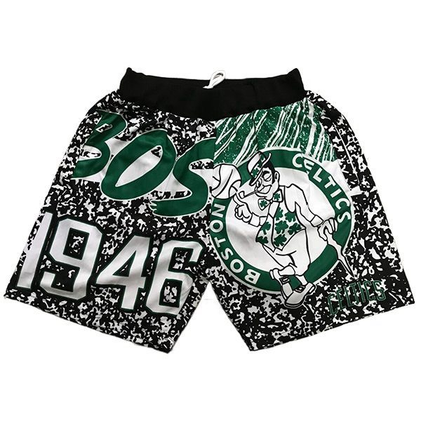 Shorts NBA Boston Celtics Schwarz/Grün