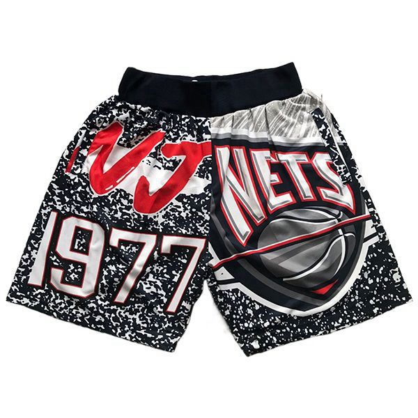 Shorts NBA Brooklyn Nets Schwarz/Weiß