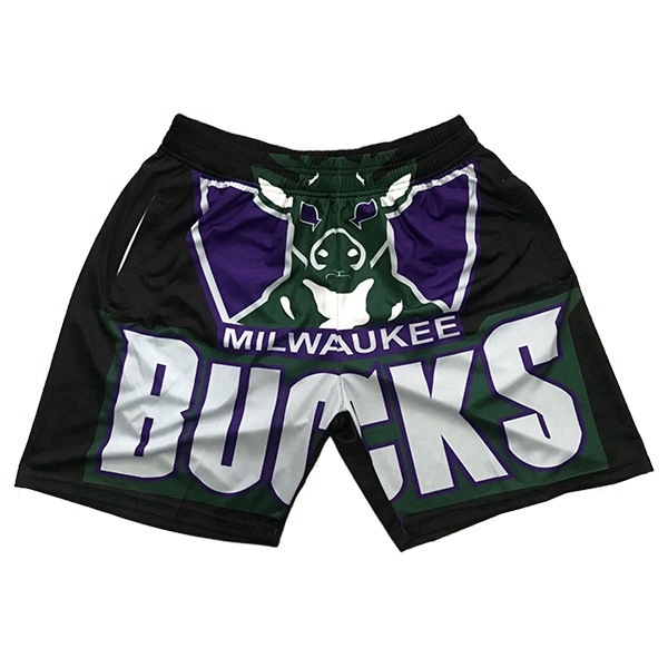 Shorts NBA Milwaukee Bucks Schwarz