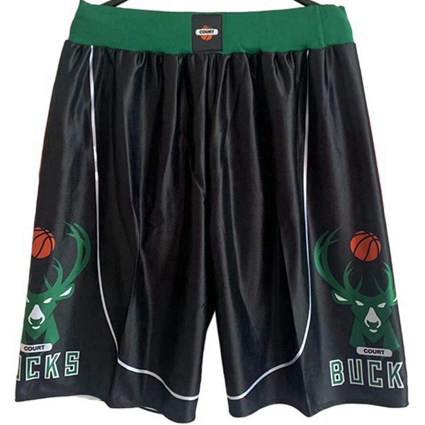 Shorts NBA Milwaukee Bucks Schwarz